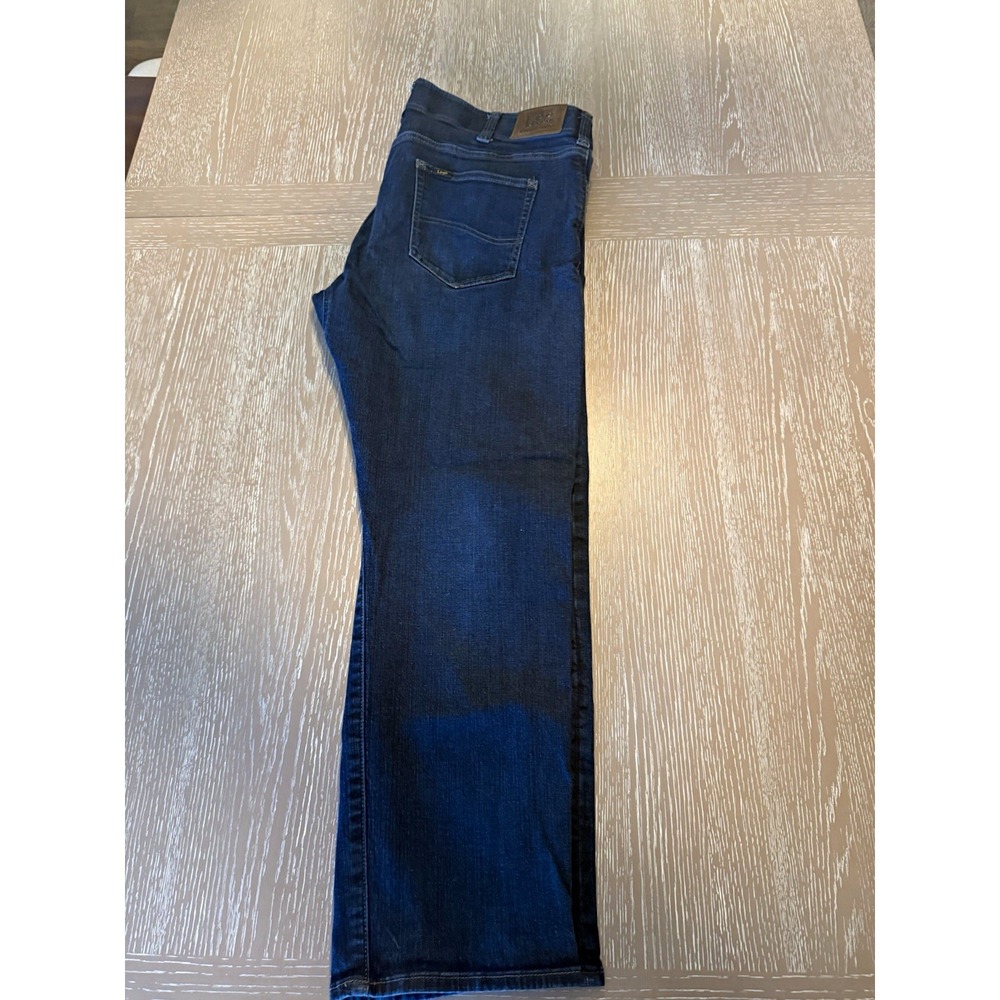 Lee Modern Series Men's Slim Fit Straight Leg Dark Wash Blue Denim Jeans